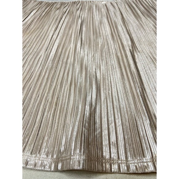 Belle du Jour Elastic Waist Metallic Micro Pleated Mini Skirt Women XL‎ - Picture 5 of 9